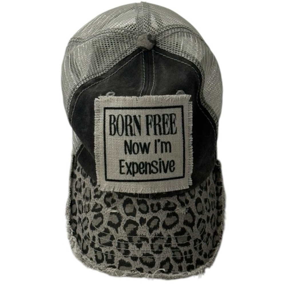 Leopard Print Trucker Hat with Patch